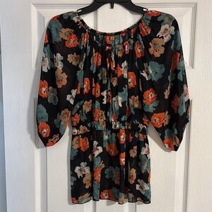 Sheer Floral Top
